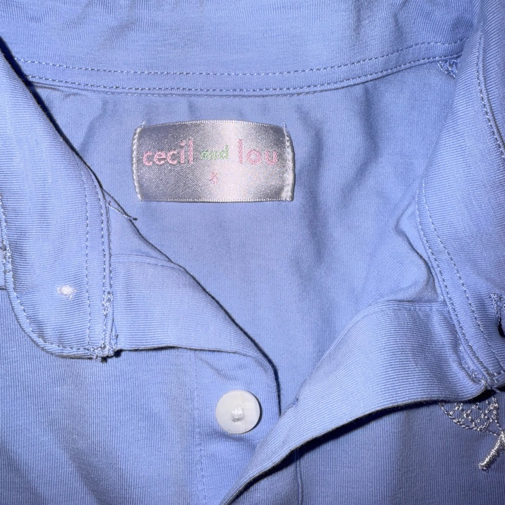 Light Blue Kids Polo Tennis Dress - Picture 2 of 2
